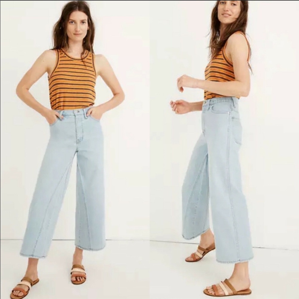 Madewell Crop Wide Leg Denim Jeans